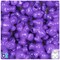 BeadTin Dark Lilac Opaque 25mm Teddy Bear Plastic Pony Beads (24pcs)